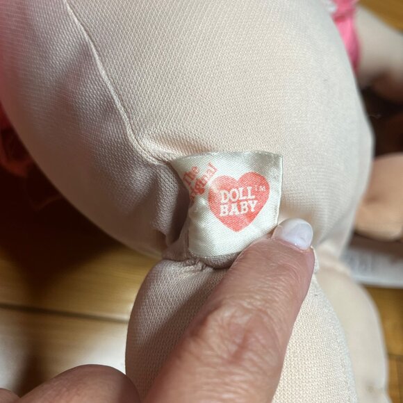 Vintage 1984 Doll Baby By M.N. Thomas Cabbage Patch Style With Pink Satin Dress - Picture 6 of 6